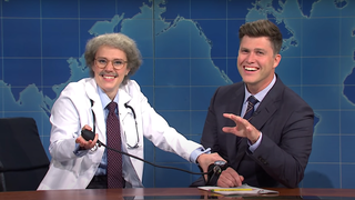 Ditching a go-nowhere bit for helpless laughter, Kate McKinnon is all of us at this point